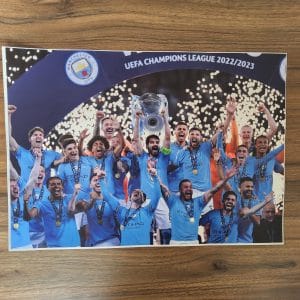 پوستر منچسترسیتی قهرمانی چمپیونزلیگ